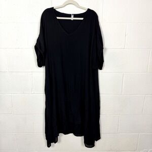White Amber Midi Maxi Dress Gauzy Layers Relaxed Asymmetric Artsy Lagenlook XXXL